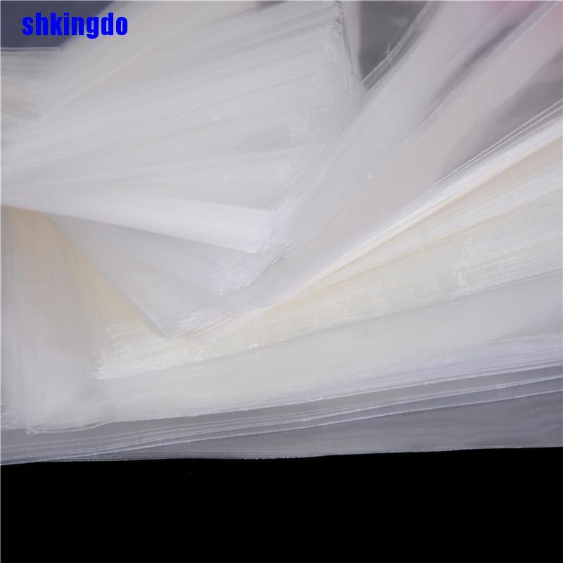 Set 100 túi nhựa đựng trang sức trong suốt tự dính tiện dụng