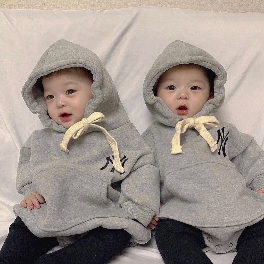 Áo Hoodie Không Tay Màu Sắc Trơn In Chữ Thời Trang Dành Cho Trẻ Em