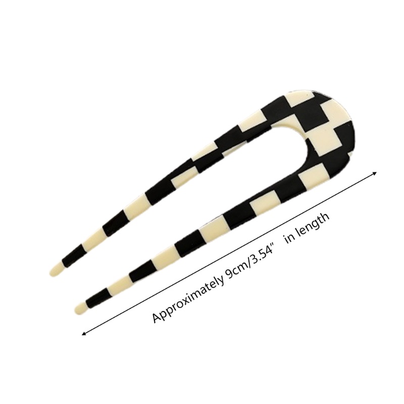 Lược Cài Tóc Đuôi Ngựa Màu Trắng Đen Phong Cách Vintage Hàn Quốc