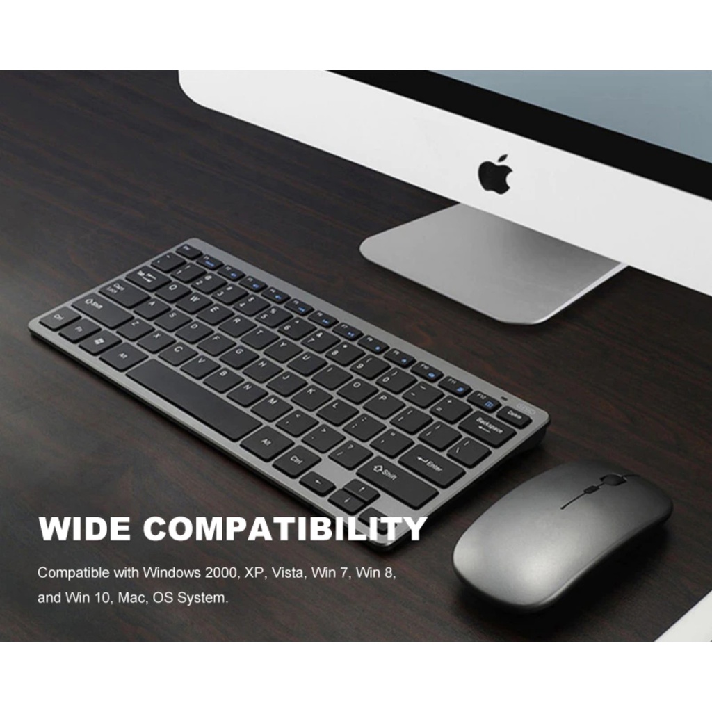 Bàn phím và chuột Mac Mini/ MacBook/ iMac Ver Ultra Design HYT-07 kết nối không dây 2.4Ghz wireless - Home and Garden