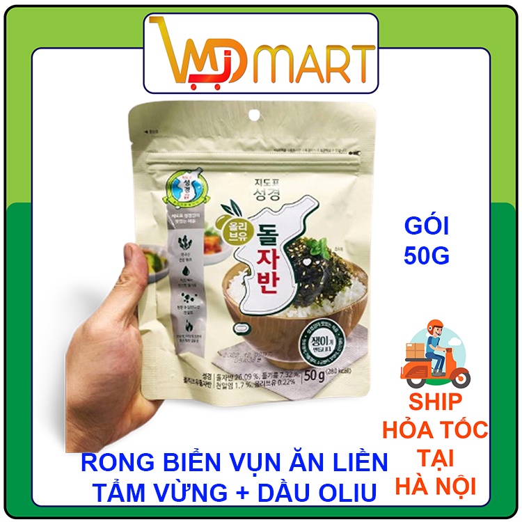 Rong biển vụn ăn liền Hàn quốc SUNGGYUNG tẩm vừng, dầu oliu gói 50g