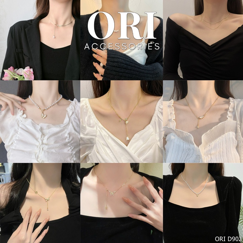 Dây chuyền Chocker nữ phong cách Hàn Quốc cá tính thời trang ORI ACCESSORIES D902