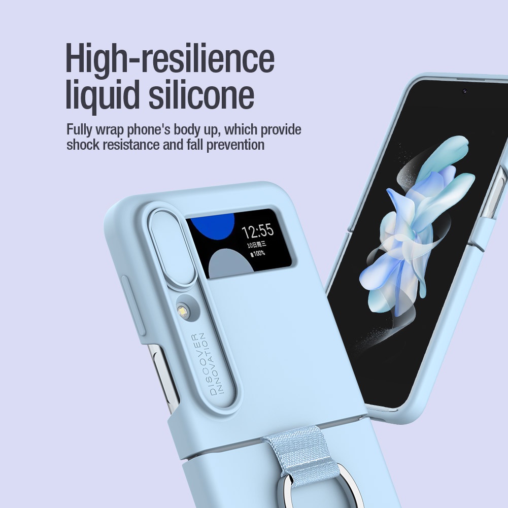 Ốp lưng Samsung Galaxy Z Flip 4 NILLKIN Lỏng Silicone Trượt Bảo vệ Máy ảnh Ốp lưng Cho Samsung Galaxy Z Flip 4 5G