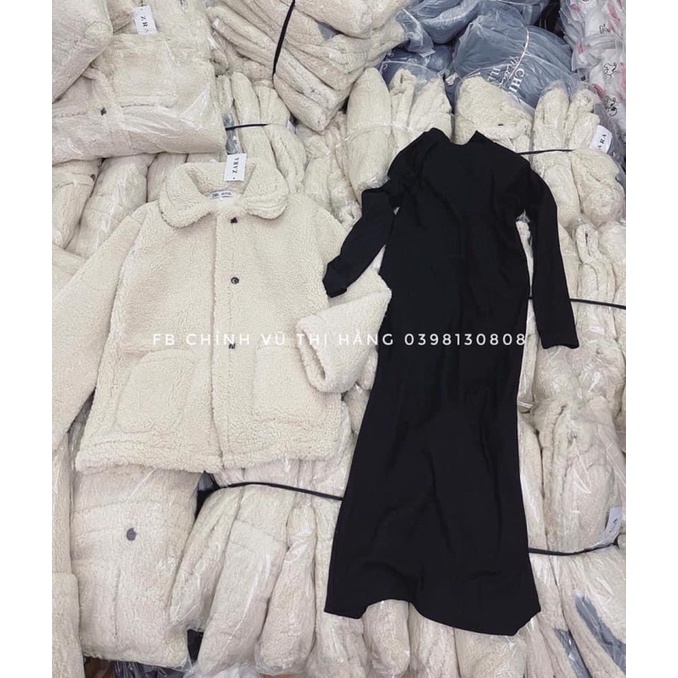 Set áo khoác lông kèm váy len body loại đẹp | BigBuy360 - bigbuy360.vn