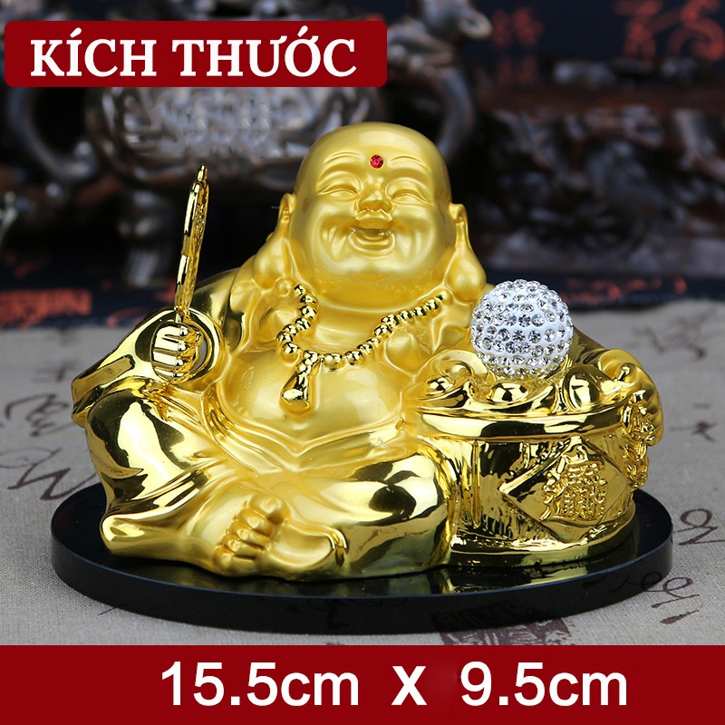 Tượng Phật Di Lặc Để Ô Tô Năng Lượng Mặt Trời - TẶNG KÈM Đế Chống Trượt + Nước Hoa CARZONE.TOP