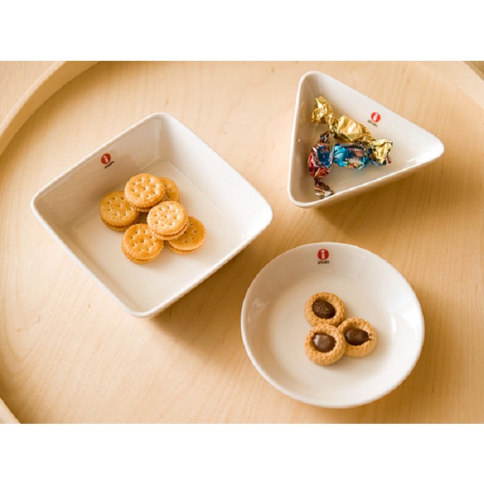 Bộ 3 đĩa sứ mini Teema Iittala Phần Lan cao cấp màu trắng