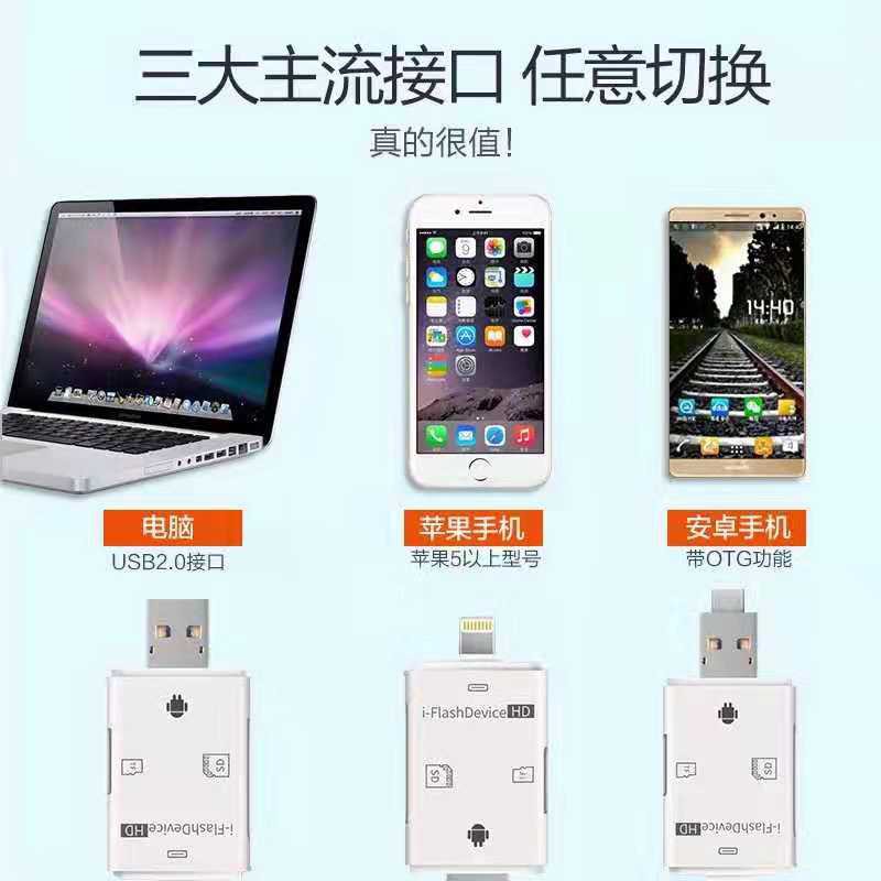 Đầu Đọc Thẻ Nhớ 3 Trong 1 Cho Apple