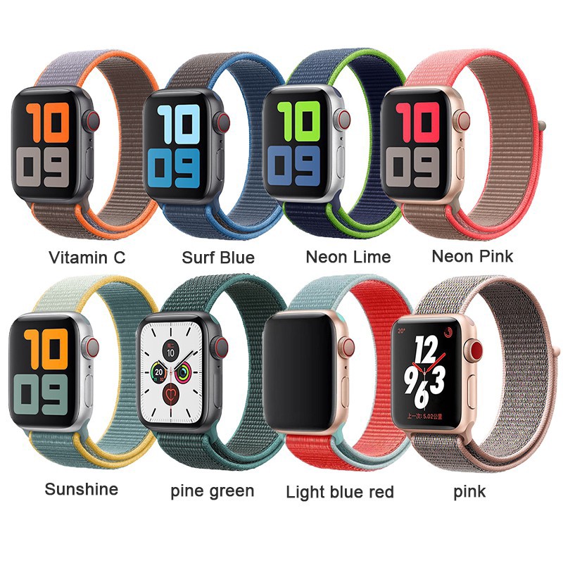 Dây đeo đồng hồ bằng nylon thoáng khí 38MM 42MM thay thế cho Apple Watch Series 6 / SE / 5/4 40MM 44MM iwatch3 / 2/1