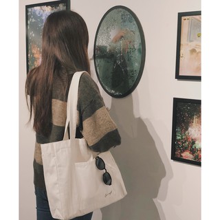 Túi vải canvas Basic Tote Bag - Cúc Craft - Trắng