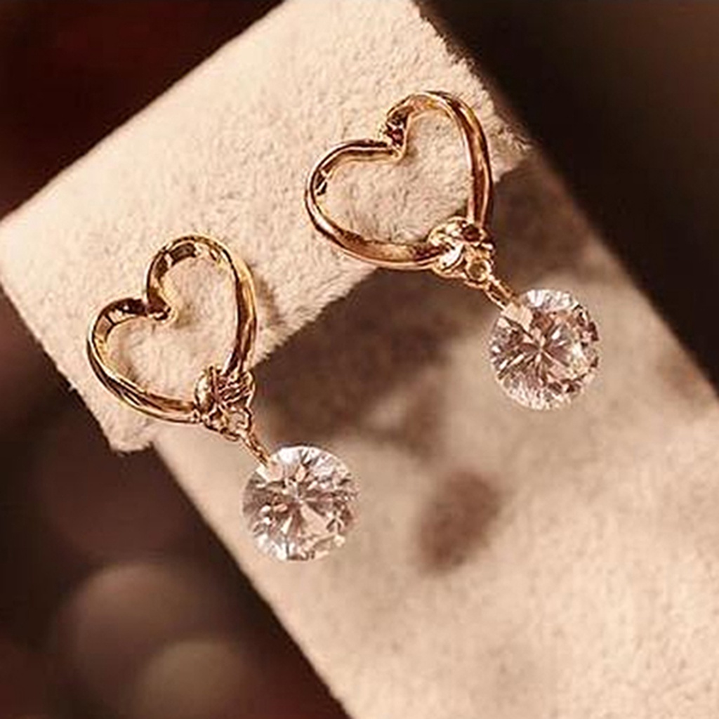 Cặp khuyên tai thiết kế hình nơ/trái tim đính ngọc trai nhân tạo sang trọng dành cho nữ