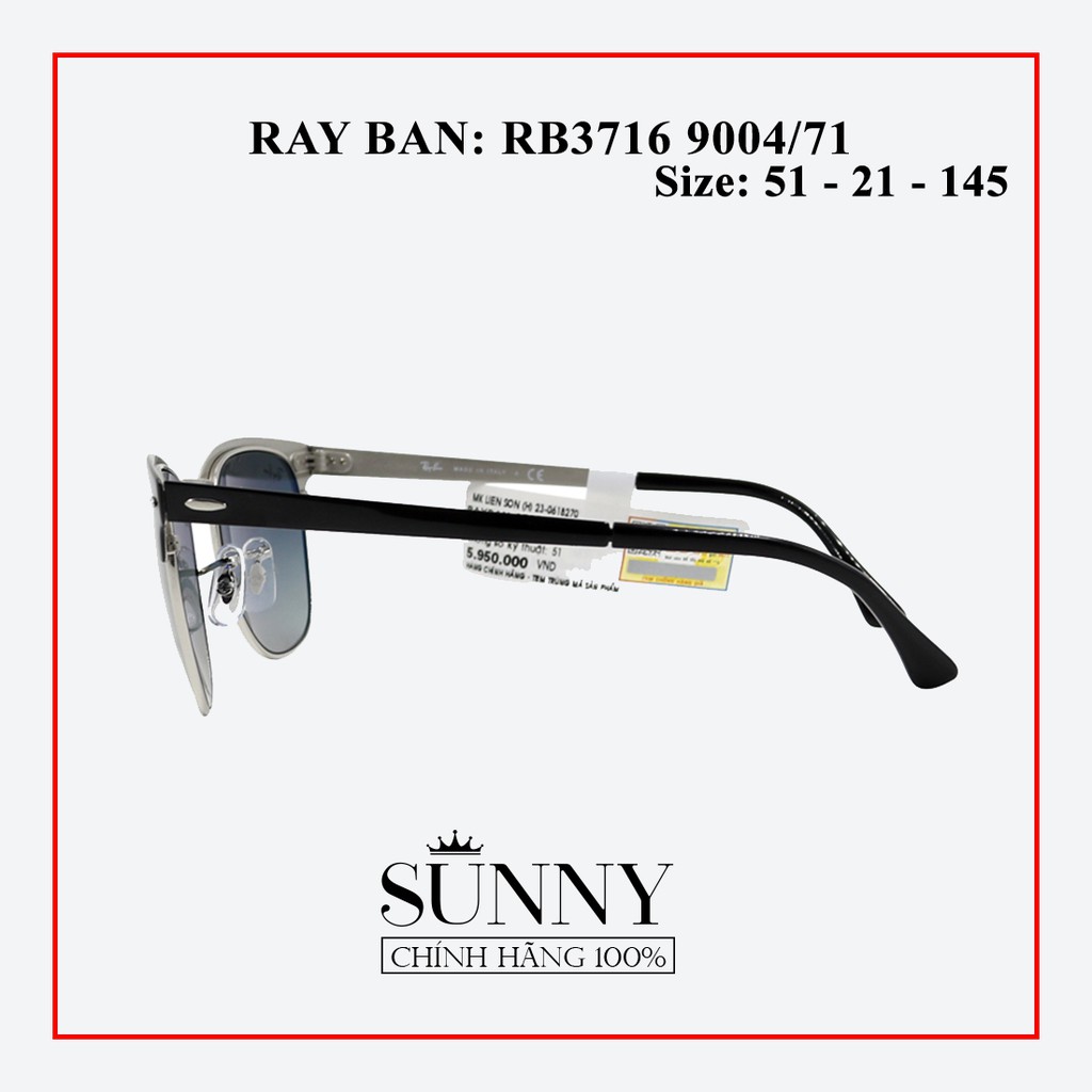 RB3716 9004/71 - Kính mát Ray-Ban chính hãng, bảo hành toàn quốc, kèm tem chống hàng giả của bộ công an cấp