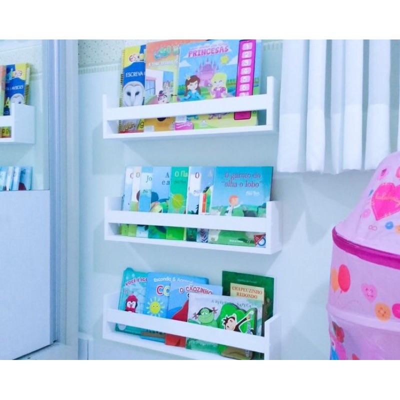 COMBO 2 KỆ SÁCH TREO TƯỜNG THANH NGANG  XYZDECOR MÀU TRẮNG | BigBuy360 - bigbuy360.vn