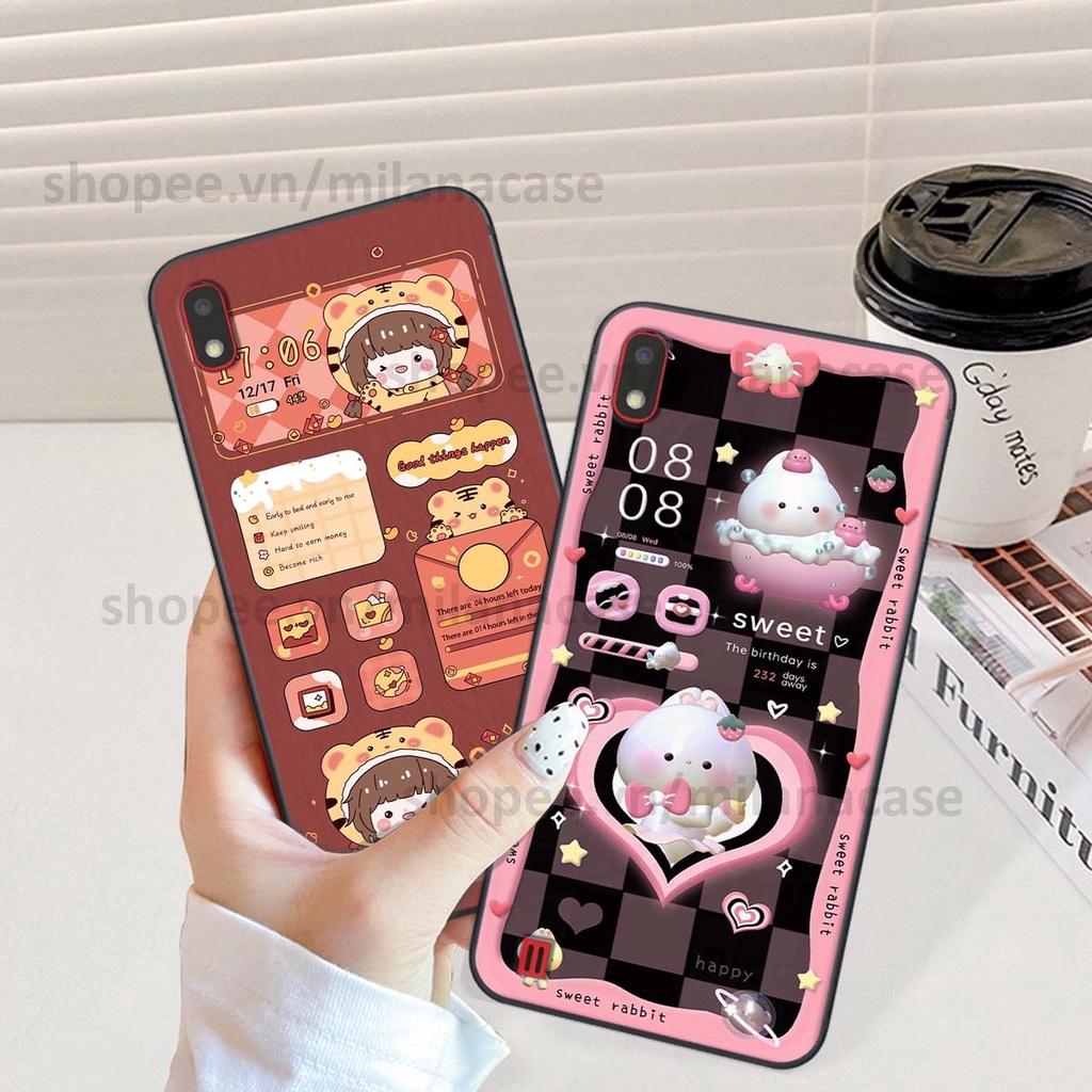 Ốp Samsung A10 / M10 hình đồng hồ icon gấu mèo cute cực dễ thương ngộ nghĩnh