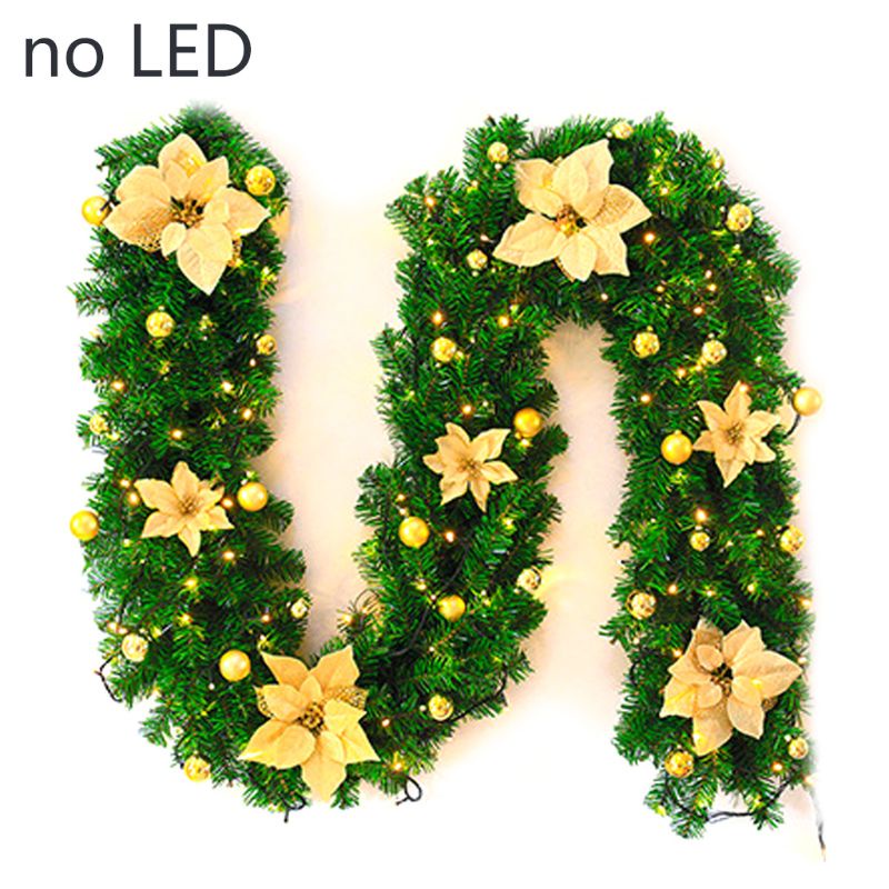 Vòng Nguyệt Quế Treo Trang Trí Giáng Sinh Màu Xanh Lá Cây Kích Thước 2 7m