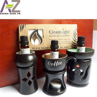 Đế Đốt tinh dầu Cà Phê gốm  Bát Tràng