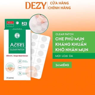 Miếng dán mụn acnes 12 miếng / 24 miếng clear patch kháng khuẩn sạch mụn - mềm chân mụn hỗ trợ ngừa thâm sẹo rohto dezy