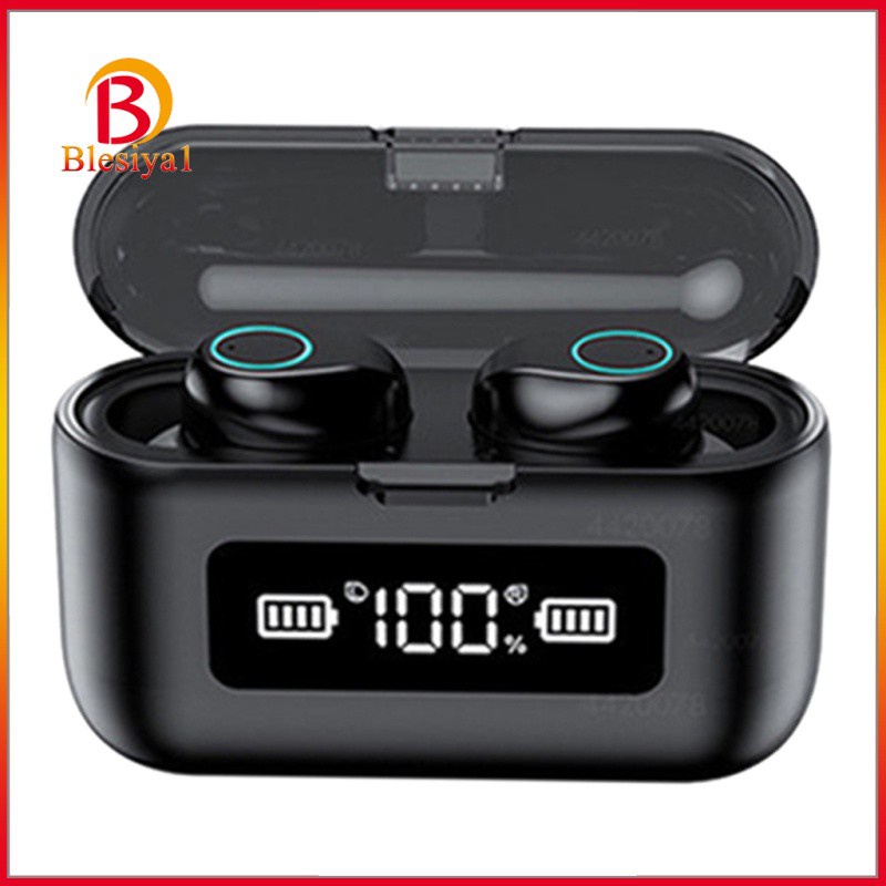 [BLESIYA1] Mini TWS  5.0 Headset Headphones HiFi Earphones+Charging Box Black