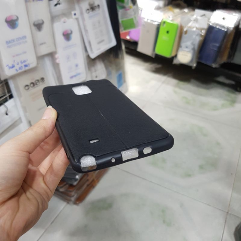 Ốp Samsung Note 3, Note 4,Note 5 dẻo kiểu da in logo