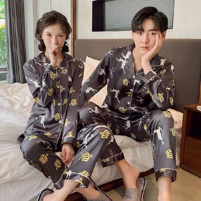 Đồ bộ Pijama nam nữ - Đồ mặc đôi nam nữ - Đồ mặc nhà chất lụa siêu mềm (Hàng có sẵn)