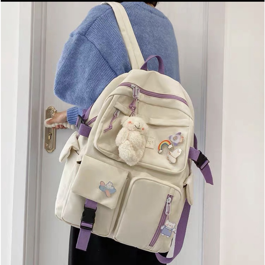 Balo nữ đi học thời trang Ulzzang Hàn Quốc, cặp sách đẹp hàng cao cấp dễ thương