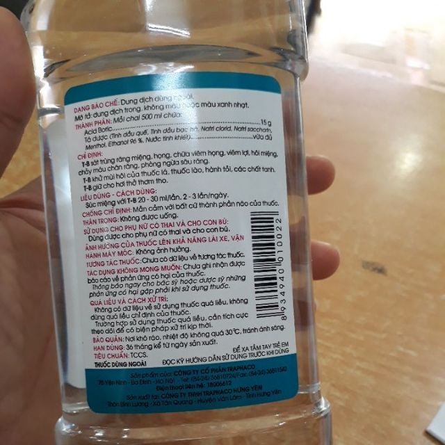 Nước súc miệng T-B traphaco