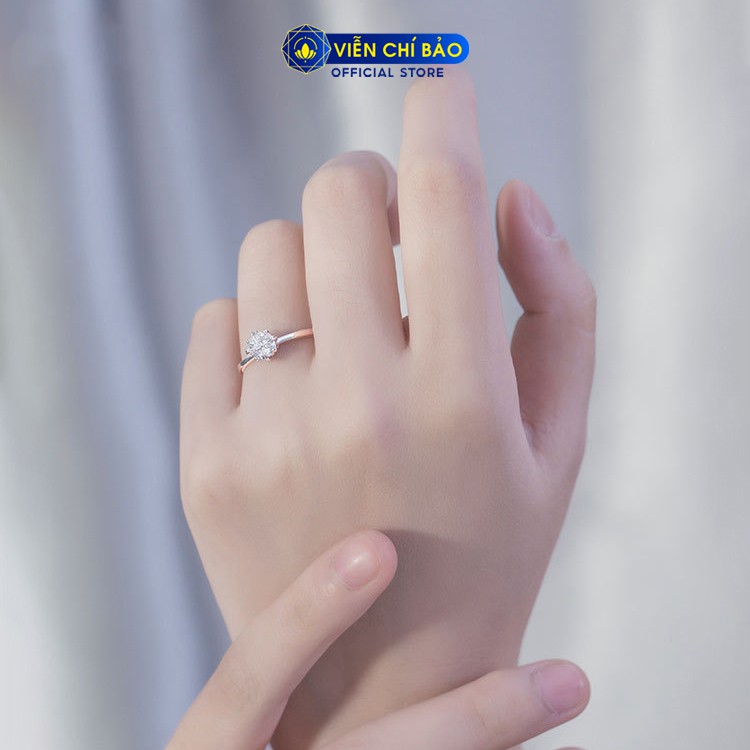 Nhẫn bạc nữ Lazy Queen vương miện nữ hoàng đính đá bạc 925 thời trang phụ kiện trang sức nữ Viễn Chí Bảo N400502