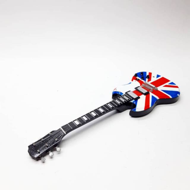 Miniature Guitar Gibson Sg Uk Flag
