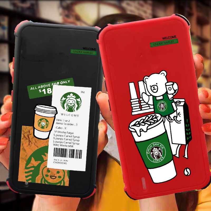 Ốp Điện Thoại Bảo Vệ Toàn Diện Họa Tiết Starbucks Cho ITEL A57 A56 Pro S15 Pro P37 P36 Play Vision 1 Plus Vision 2 1 Pro