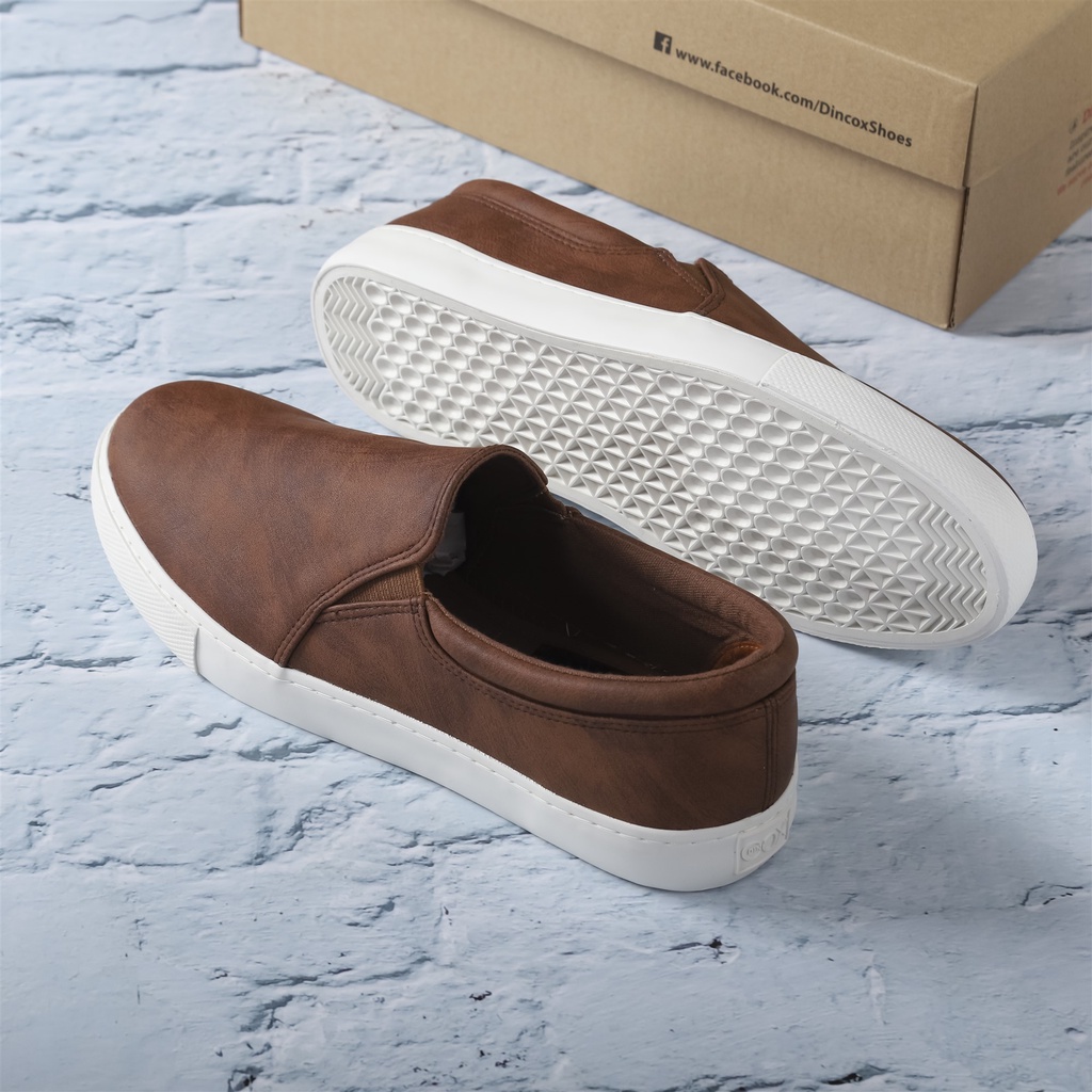 Giày Sneaker Da Nam DINCOX GC38 Brown Trẻ Trung