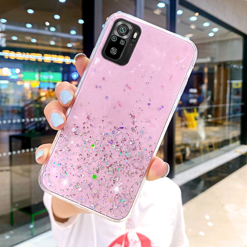 XIAOMI ốp điện thoại Bằng Silicone Mềm Trong Suốt Có Kim Tuyến Cho Redmi Note10 / Redmi Note 10 Pro / Redmi 9t / K40 / K40 Pro