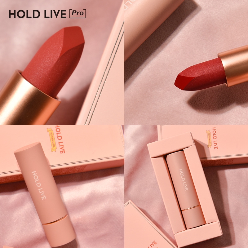 【Sale】 HOLD LIVE pink velvet matte lipstick rose gold glitter  lipstick  Nội Địa Trung