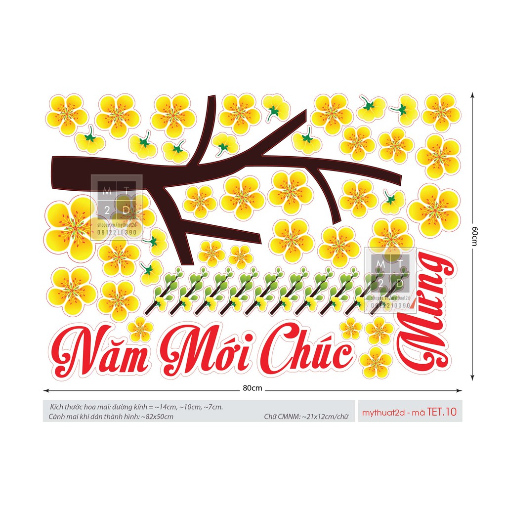 [NHIỀU MẪU] Decal Tết - trang trí tết dán kính, dán tường, bộ mẫu Xuân Nhâm Dần 2022 | BigBuy360 - bigbuy360.vn
