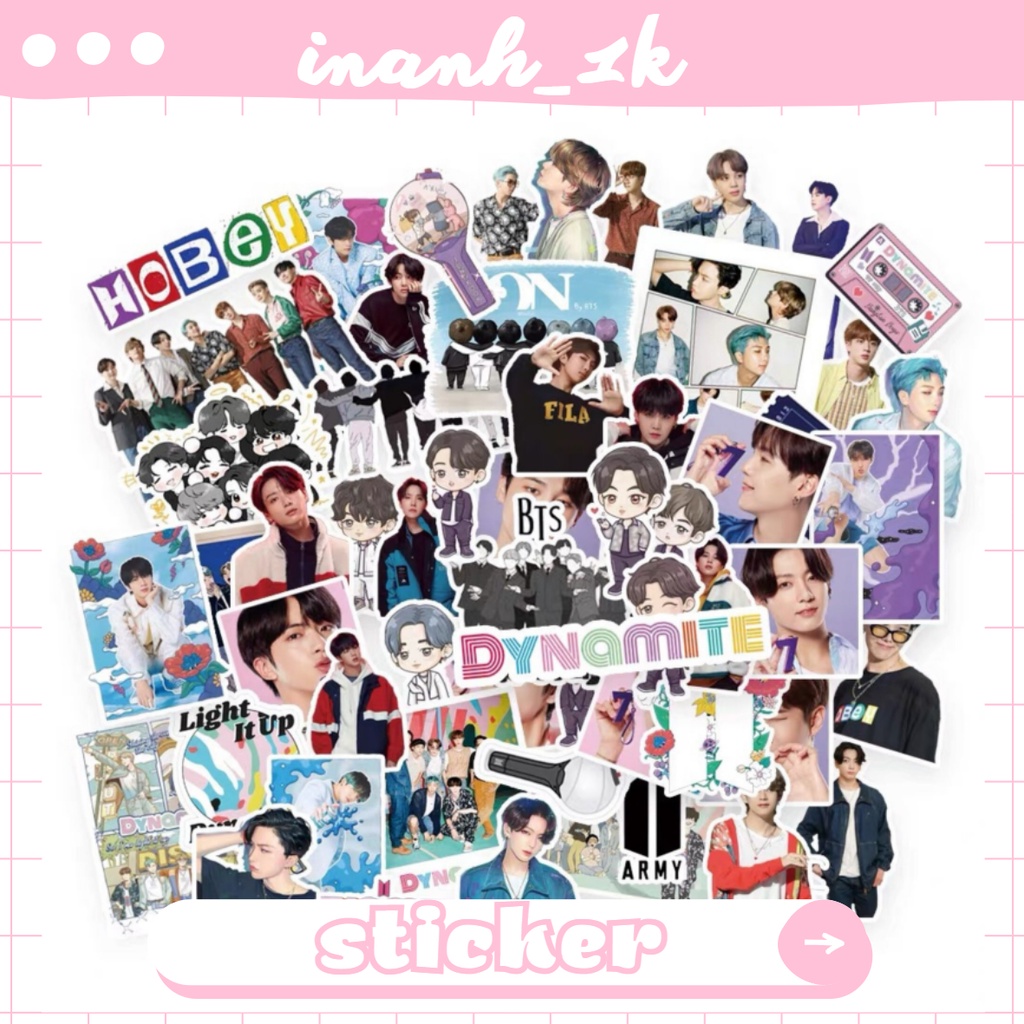 Set 80 ảnh hình dán BTS và các thành viên