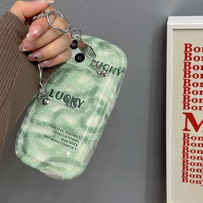 Ốp Điện Thoại Họa Tiết Graffiti Màu Xanh Lá Cây Cho iPhone 12 13 11 Pro Max X Xs Max Xr ehvx