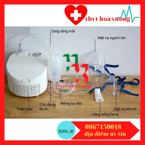 [ Hàng Cao Cấp ] Máy Xông Khí Dung Mũi Họng: Omron NE-C101 Bảo Hành 24 Tháng