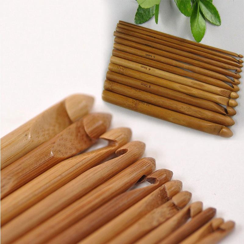 Bộ 12 Cây Móc Len Bằng Tre Cán Tre