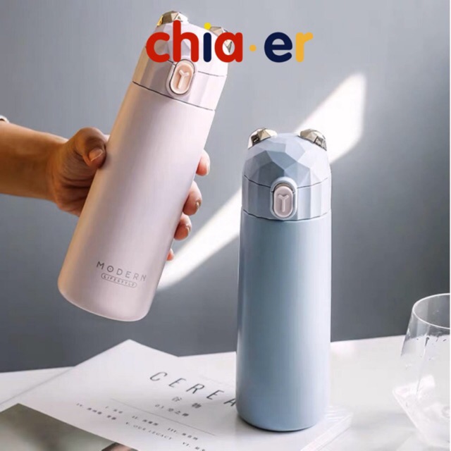 Bình Giữ Nhiệt tai gấu cute 350ml Chia.er