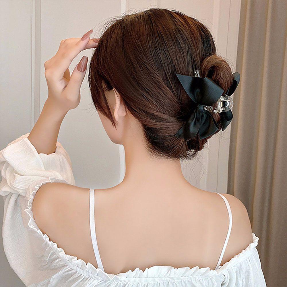 Kẹp Tóc Nơ Ren Trắng Đen Thời Trang Hàn Quốc Cho Nữ