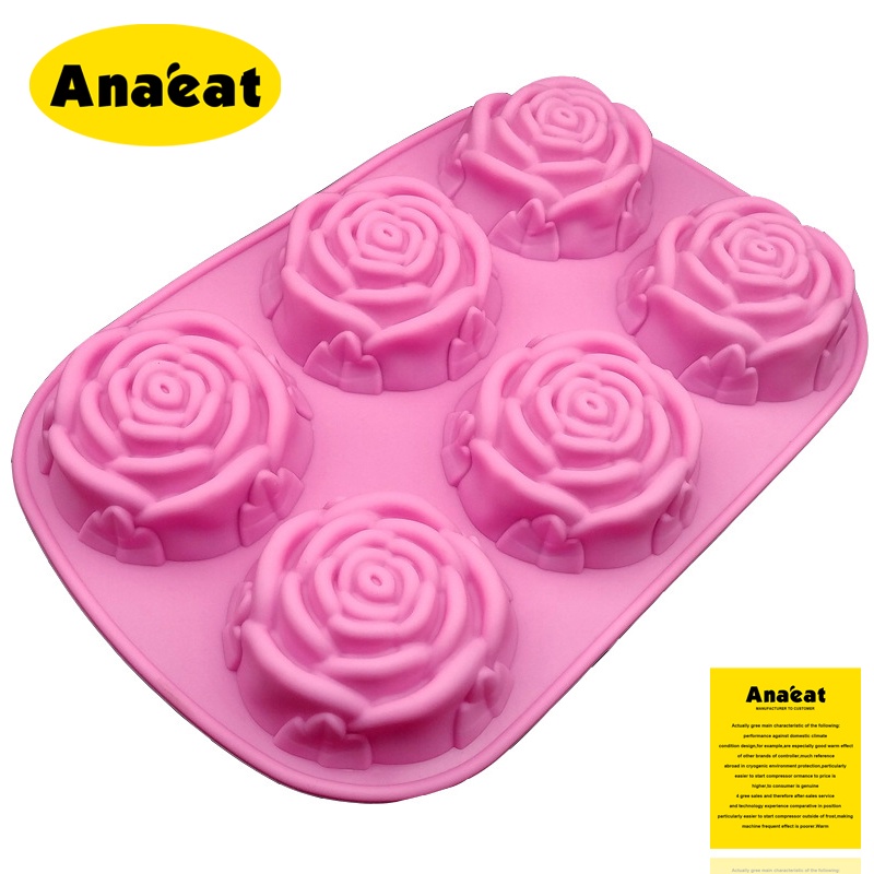Khuôn Làm Xà Phòng Anaeat Chất Liệu Silicon Hình Hoa Hồng Đẹp Mắt