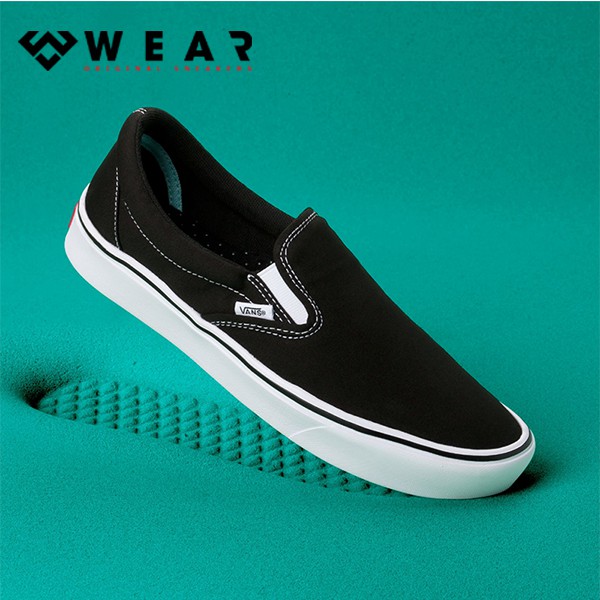 Giày Sneaker Unisex Vans Slip-On Comfycush Black White - VN0A3WMDVNE