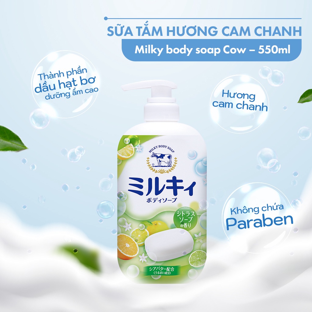 Sữa tắm chiết xuất từ sữa Cow Milky Body Soap 550ml