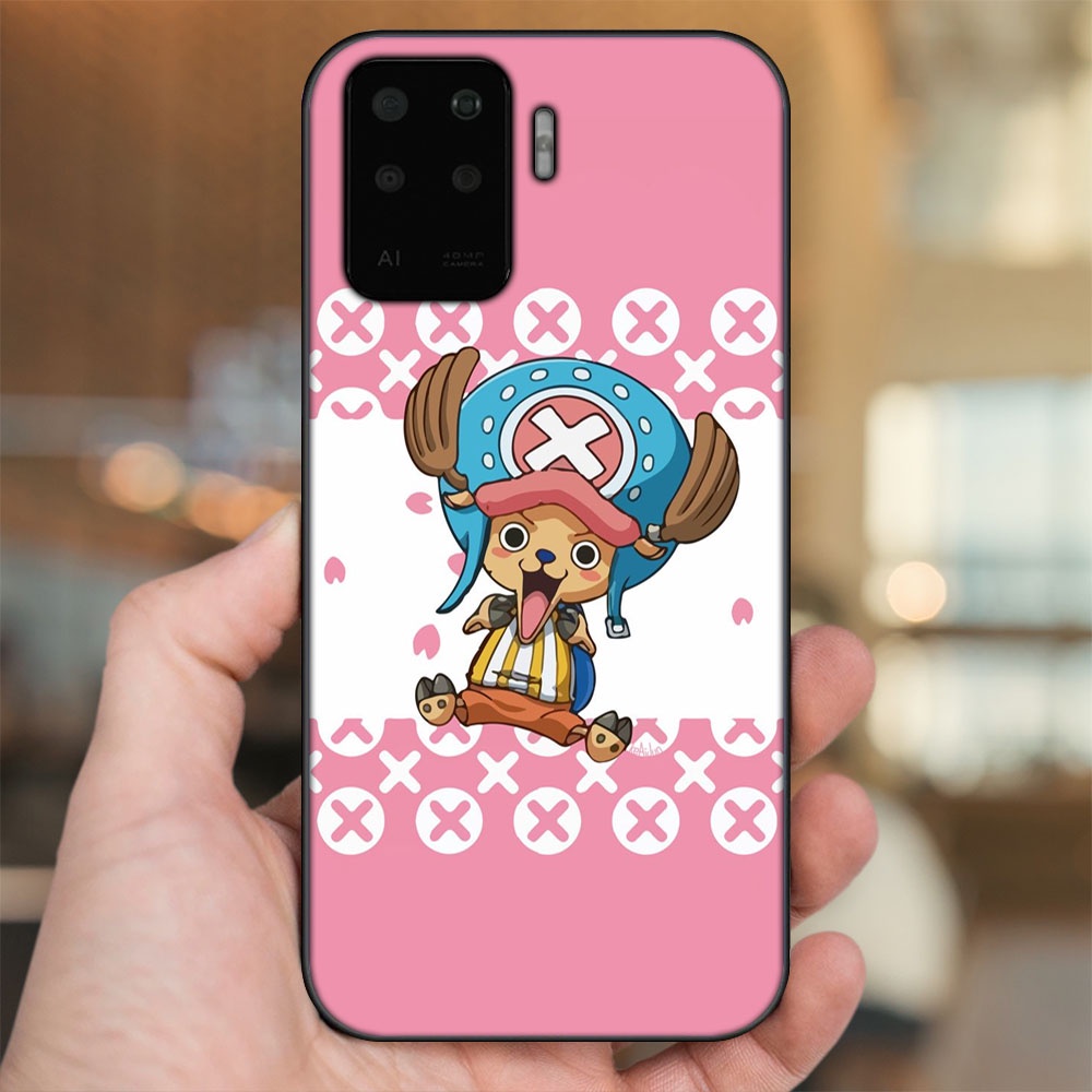 Ốp lưng Oppo A94 viền đen in hình Chopper One Piece Đảo Hải Tặc