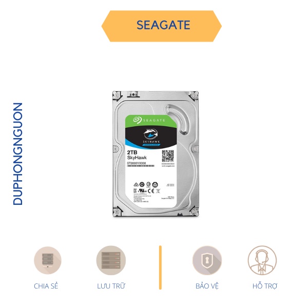 Ổ cứng HDD Seagate IronWolf 2TB ST2000VN004 - Hàng Chính Hãng