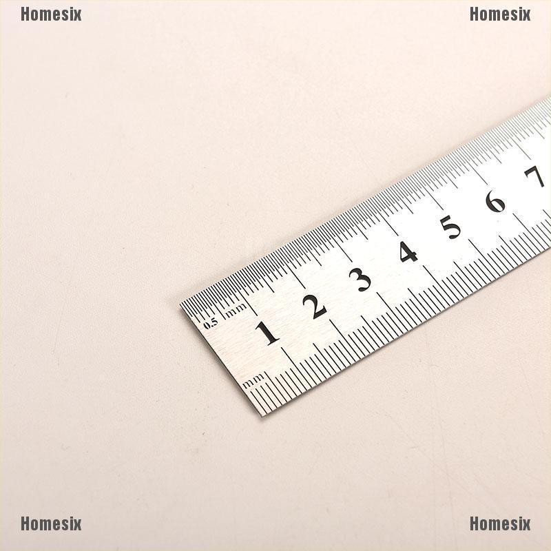 [YHOMX] 30cm Stainless Metal Ruler Metric Rule Precision Double Sided Measuring Tool 3CC MOSP