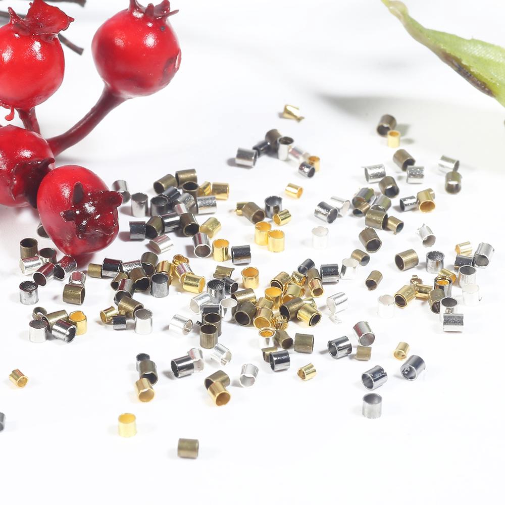 Set 500 ống đồng màu vàng bạc 1.5-2.0mm dùng làm đồ trang sức/ vòng cổ