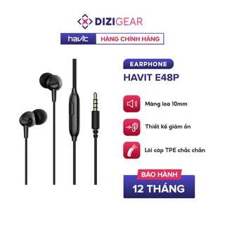 Tai Nghe In-ear HAVIT E48P High-end Dynamic Giảm Ồn, Nút Nhấn Đa Chức Năng