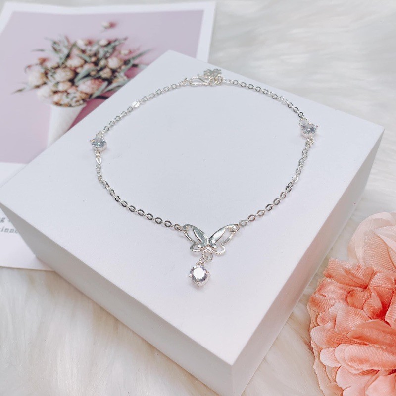 Lắc chân bạc nữ 925 cao cấp hình chú bướm | BigBuy360 - bigbuy360.vn