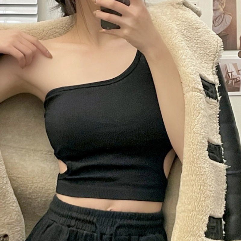 [Mã FAMARAL2 giảm 10K đơn 50K] Áo lệch vai chéo ngực khoét eo tăm lạnh attractive girl ALVKE26 | BigBuy360 - bigbuy360.vn