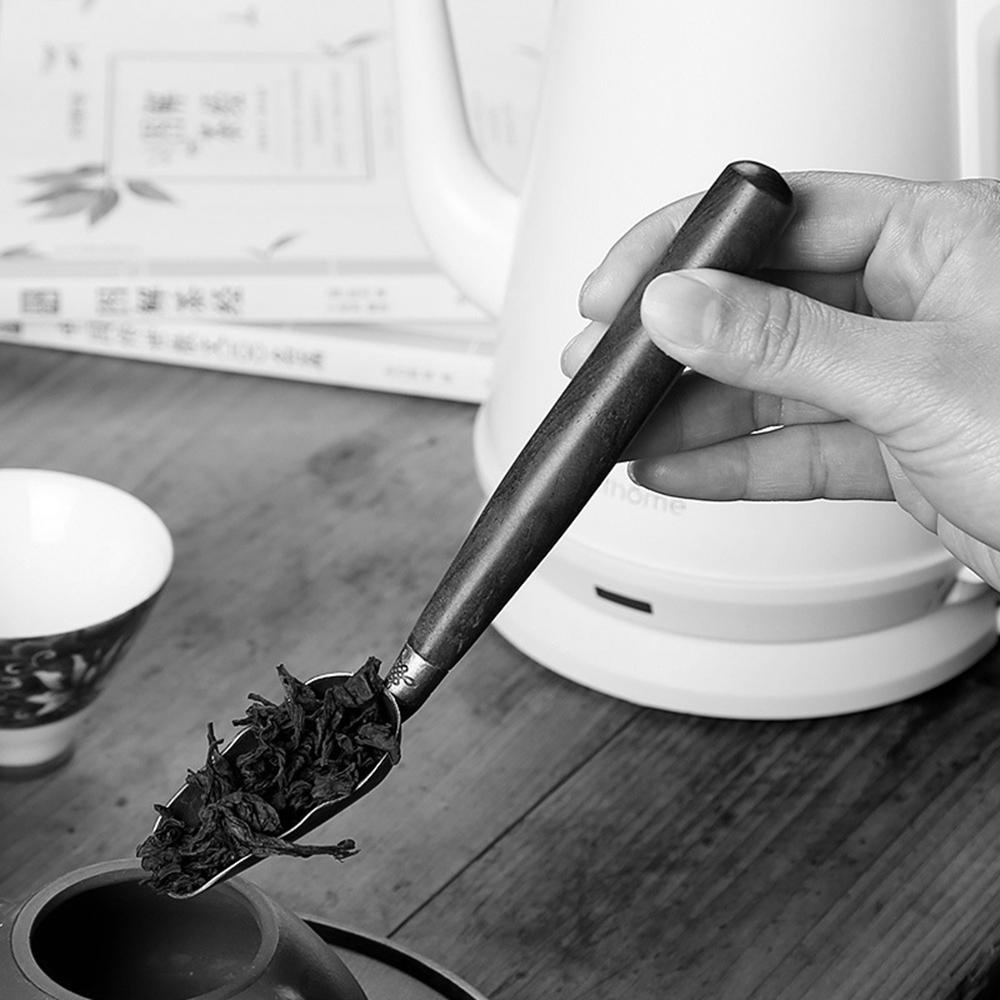 Muỗng Múc Cà Phê Bằng Hợp Kim Thiếc Tay Cầm Gỗ Dễ Vệ Sinh Cho Nhà Bếp