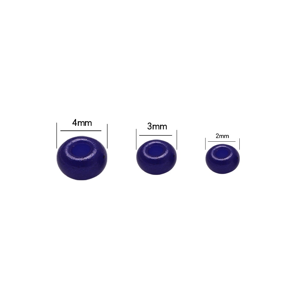 Hạt thủy tinh xâu lỗ 2mm / 3mm / 4mm gồm nhiều màu tùy chọn dùng làm đồ trang sức